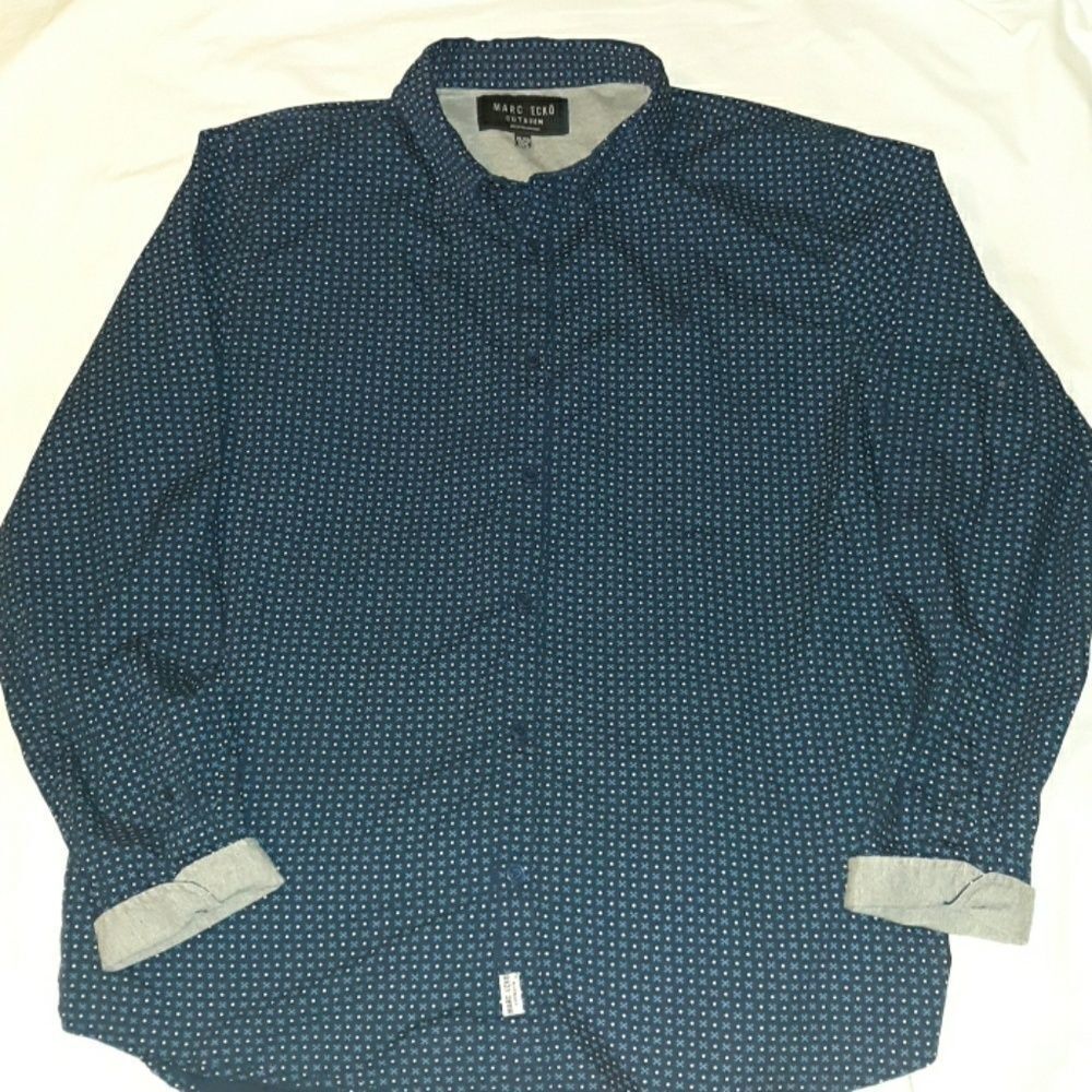 Marc Ecko Cut & Sew Button Down Dress Shirt XL